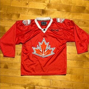 Team Canada One 3 on 3 Hockey Jersey / Sydney Crosby 87 - Size Youth XL